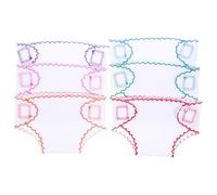 TOYANDONA 6 Pcs Baby Doll Diapers: Cloth Doll Nappies, Cute Underwear for Babies Toys - Reusable & Washable - Mini Diaper for Kids Girls Pretend Play, Dollhouse Accessories(6 Inch)