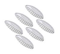 TOYANDONA 6 Pcs Boat Shape Baking Moulds Anodized Aluminum Alloy Non-Stick Tart Pans for DIY Cake Muffin Pudding Pastry Homemade Baking Tool