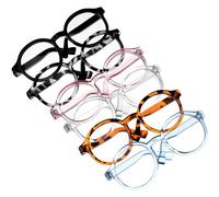 TOYANDONA 6 Pcs Mini Doll Glasses Plastic Doll Eyeglasses Mini Sunglasses for Dolls Doll Dress Up Eyeglasses Prop Miniature Dollhouse Accessories(Random Color)