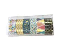 TOYANDONA 6 Rolls Decorative Paper Tapes for Journaling and Scrapbooking, Self-adhesive, Tearable by Hand, Not Easy to Leave Residue, for Home and DIY Crafts