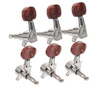 TOYANDONA 6 Set Fully Enclosed Peg for Guitar Brown Made of Material for Classical and Folk Guitar Tuning Portable Tuning Pegs String