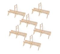 TOYANDONA 6 Sets DIY Cable Stayed Bridge Model Kit for Handmade Wooden Stem Science Project Mechanical Engineering Puzzle for Family Interactive Learning and Teamwork Development