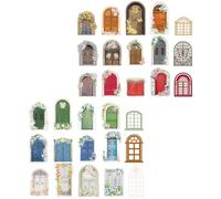 TOYANDONA 6 Sets Retro Floral Window Collage Card Scrapbooking DIY Paper Vintage Notebook Paper Craft Supplies Decoration for Scrapbook Kit Random Style