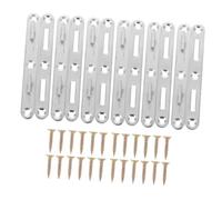 TOYANDONA 6 Sets Thickened Iron Bed Rail Brackets Heavy Duty Frame Fasteners Compatible with Wood Bed Hinges Wear-Resistant Furniture Parts