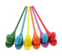 TOYANDONA 6 Sets Wooden Egg Spoon Balance Sensory Training Game for Equilibrium Development Resistant Material for Balance Practice and Coordination Skills