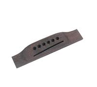 TOYANDONA 6-string Acoustic Guitar Bridge Replacement with Rosewood Material and Bone Slotted Saddle, Precisely Shaped and Pre-drilled for Folk Guitar Performance and DIY
