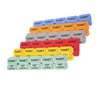 TOYANDONA 600 Pcs Carnival Raffle Tickets Double Roll Multi-color Easy Tear Event Tickets for Festivals Games and Prizes Fair Transparent Distribution
