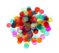 TOYANDONA 600pcs Bingo Markers Multi Color Plastic Chips for Poker Game Night Learning Math Counting Tokens Smooth Surface for Classroom and Group Games