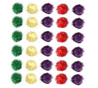 TOYANDONA 60pcs Cat Glitter Balls Kitten Interactive Tinsel for Playful Exercise and Stress Relief Crinkle Shiny Balls for Indoor Fun and Curiosity Satisfaction