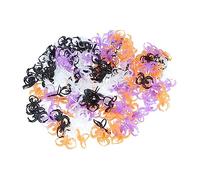 TOYANDONA 60Pcs Halloween Spider Ring Plastic Rings for Fun Finger Decorations for Dress Up Tea Parties Pretend Play Halloween Themed Accessories