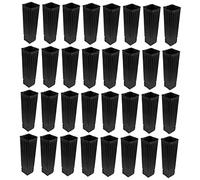 TOYANDONA 60pcs Thickened Black Plastic Planting Cups for Citrus and Nursery Use Deep Square Flower Growing Pots with Drainage Promote Healthy Root Development for Indoor and Outdoor Garden