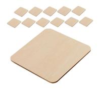 TOYANDONA 60pcs Unfinished Square Wooden for DIY Crafts Pyrography Engraving Family Friendly Art Supplies for Home Holiday Decorations