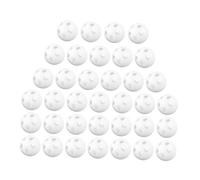 TOYANDONA 60pcs White Plastic Rattle Balls Inserts for DIY Plush Noise Maker Components Lightweight Sensory Shaking Bells for Newborn Rattles and Craft Projects