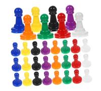 TOYANDONA 64 Pcs Plastic Chess Pieces Pawn Game Pieces Board Markers for Family and Party Board Games Multi-color Set