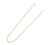 TOYANDONA 65cm Golden Metal Pocket Watch Chain with T-bar Belt Clip for Men | Retro Styling, Easy Attachment to Belt Loops or Vest Buttonholes, Suitable for Casual Use and DIY Crafting