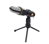 TOYANDONA 666 Sound Podcast Microphone with Holder Clip for PC and Laptop - Portable Condenser Microphone for Studio Recording Vocal Chatting Karaoke and Voice