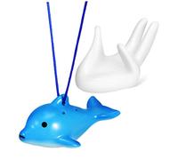 TOYANDONA 6holes Dolphin Shaped Alto Ocarina with Hand Rest and English Song Book for Beginners and Includes Neck Strap for Easy Wear for Music