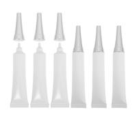 TOYANDONA 6pcs 15ml Lip Gloss Squeeze Tubes Refillable Plastic Mini Cosmetic Containers with Secure Cap and Sturdy Construction for Travel and Makeup Sample Storage