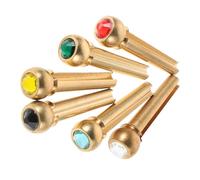 TOYANDONA 6pcs Acoustic Guitar Bridge Pins Replacement Tool Set for Enhanced Sound Quality and Visual Appeal Vibrant Stylish Design for Folk Guitars
