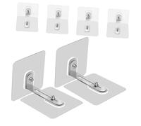 TOYANDONA 6Pcs Adhesive Furniture Wall Anchors Safety Kit No Drill Tip Straps for Cabinet Bookshelf Dresser Proofing Secure Heavy Duty Fixing Locks