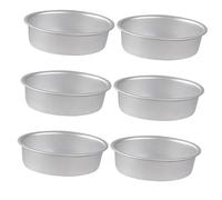 TOYANDONA 6pcs Anodized Aluminum Oval Cake Pans Baking Molds for Cheesecake Toast Bread Home Bakery Kitchen Use
