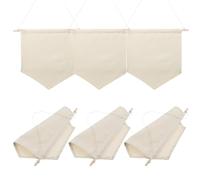 TOYANDONA 6pcs Beige Canvas Wall Hanging Banner for Enamel Pin Display, Space Saving Organizer and Versatile Room Decor, for Studios and Room Decor
