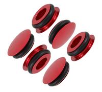 TOYANDONA 6pcs Bike Crank Cover Caps Red Cnc Aluminum Alloy Hollow Crankset Dustproof Center Shaft Caps Lightweight for Mountain and Road Cycling
