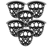 TOYANDONA 6pcs Billiard Storage Pocket Holder for Pool Table Black Tpe Material, Unique Design, Sturdy Mesh Bag that Catches and Holds Billiard Balls, for Home Game Rooms