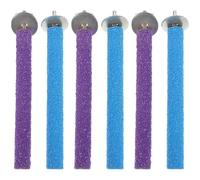 TOYANDONA 6pcs Bird Cage Perches for Parrots and Pet Birds Resin and Metal Material Sanded Grinding Stand to Reduce Boredom and Unwanted Habits for Parakeets and Budgies