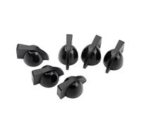 TOYANDONA 6pcs Black Chicken Head Knob for Guitar Effect Pedal Amplfier Control Knob for Guitar Electric Pedal Use