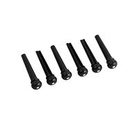 TOYANDONA 6pcs Black Pom Acoustic Guitar Bridge Pins with Shell Dot Head for Folk Guitar Replacement, Classic Vintage Style, Sturdy Material Enhances Sweep Picking Volume