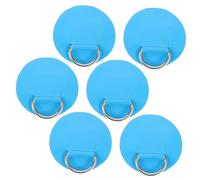 TOYANDONA 6pcs Blue D Ring Patch Kit Kayak Elastic Rope Buckle Paddle Board Accessory Tie Down D Rings Stainless Steel PVC for Inflatable Boats Surfing Kayaking Water Sports