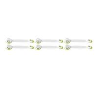 TOYANDONA 6pcs Boy Girl Double Button Self-Adhesive Multipurpose Cabinet Locks for Refrigerators Doors and Drawers Green Easy Installation Rotatable Design