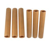 TOYANDONA 6pcs Brown Kraft Cardboard Tubes for Crafts Paper Rolls for DIY Art Projects Scrapbooking and Creative Activities