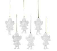 TOYANDONA 6pcs Christmas Angel Hanging Ornaments for Xmas Tree Decoration, Small Angel Figurines Set for Wedding Party and Home Seasonal Décor