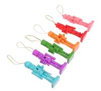 TOYANDONA 6pcs Colorful Wooden Nutcracker Hanging Decoration Set, 12cm
