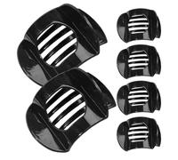 TOYANDONA 6pcs Curved Hair Claw Clips for Women Flat Plastic Hair Claws with Non-slip Grip and Distribute Pressure and Natural Ponytail Holder Styles