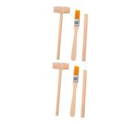TOYANDONA 6pcs Dinosaur Digging Tools Kit for Educational Archaeological Excavation with Wood Hammer Brush Stem Science for Boys and Hands Learning