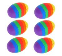 TOYANDONA 6pcs Easter Egg Mini Erasers Set Creative Holiday Pencil Erasers and Students School and Teacher Supplies for Classroom and Office Use