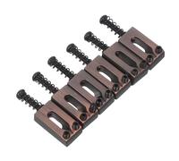 TOYANDONA 6pcs Electric Guitar Bridge Saddle Replacement System with Black Screws Roller Saddles for Enhanced Durability and Stability Performance