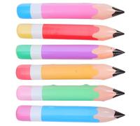 TOYANDONA 6Pcs Giant Inflatable Pencil Balloons PVC Back to School Classroom Decorations Hanging Colorful School Pencil Props Party Supplies