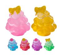 TOYANDONA 6pcs Glow in Dark Mini Christmas Tree Ornament Resin Decor