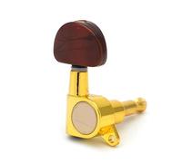 TOYANDONA 6pcs Guitar Tuning Pegs Replacement Fully Sealed Oval Machine Heads Golden Steel Copper Iron Fix Strings for Wooden Electric Guitar Accessories