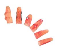 TOYANDONA 6pcs Halloween Scary Finger Props Vinyl Severed Fingers Trick Treat Decoration for Parties Haunted Houses and Gory Scenes