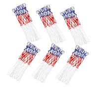 TOYANDONA 6pcs Heavy Duty Basketball Hoop Nets Thickened Weather Resistant Goal Net for Indoor Outdoor Sports Training Durable Replacement for Standard Rim