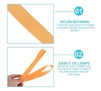 TOYANDONA 6pcs Heavy Duty Soft Nylon Loop Tie down Straps for Secure Trailering and Holding Cargo, Orange, Suitable for Motorbike and Scooter Accessories