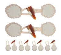 TOYANDONA 6pcs Horn Toggle Coat Closure Buttons for Sewing, Resin Horn Buttons with Leather Strap, Bulk Pack for Jackets, Sweaters, and Windbreaker Accessories in White