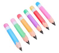 TOYANDONA 6PCS Inflatable Pencil Balloons Jumbo School Decor for Birthday Parties Classroom Hanging Decorations Photo Props Graduation Prizes Easy to Inflate and Store