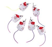 TOYANDONA 6pcs Interactive Indoor Cat Soft Plush Mouse Shape Kitten Teasing Plaything for Scratching Chewing and Exercise