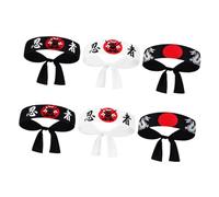 TOYANDONA 6pcs Japanese Ninja Headbands Lightweight Karate Bandana for Adults Samurai Cosplay Kitchen Accessories Traditional Design
